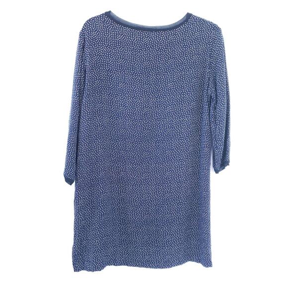 INES DE LA FRESSANGE PARIS UNIQLO PolkaDot Tunic Blue and White, 3/4 Sleeve - Picture 1 of 5